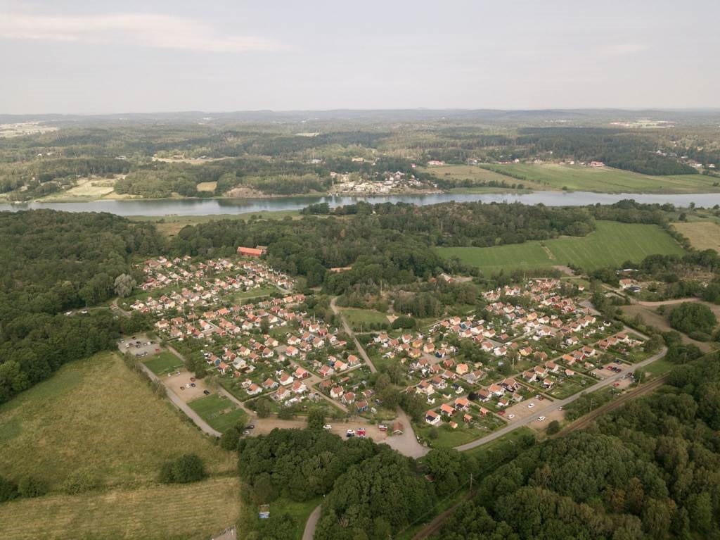 Lågupplöst Flygfoto över kolonin
