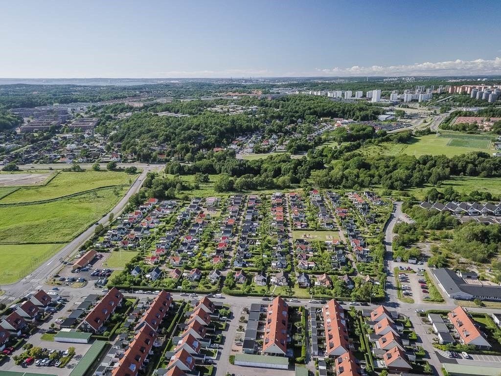 Lågupplöst Flygbild över området