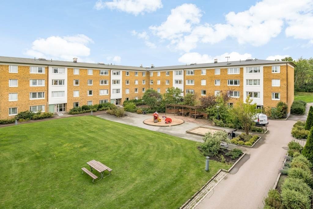 Lågupplöst Utsikt över innergården