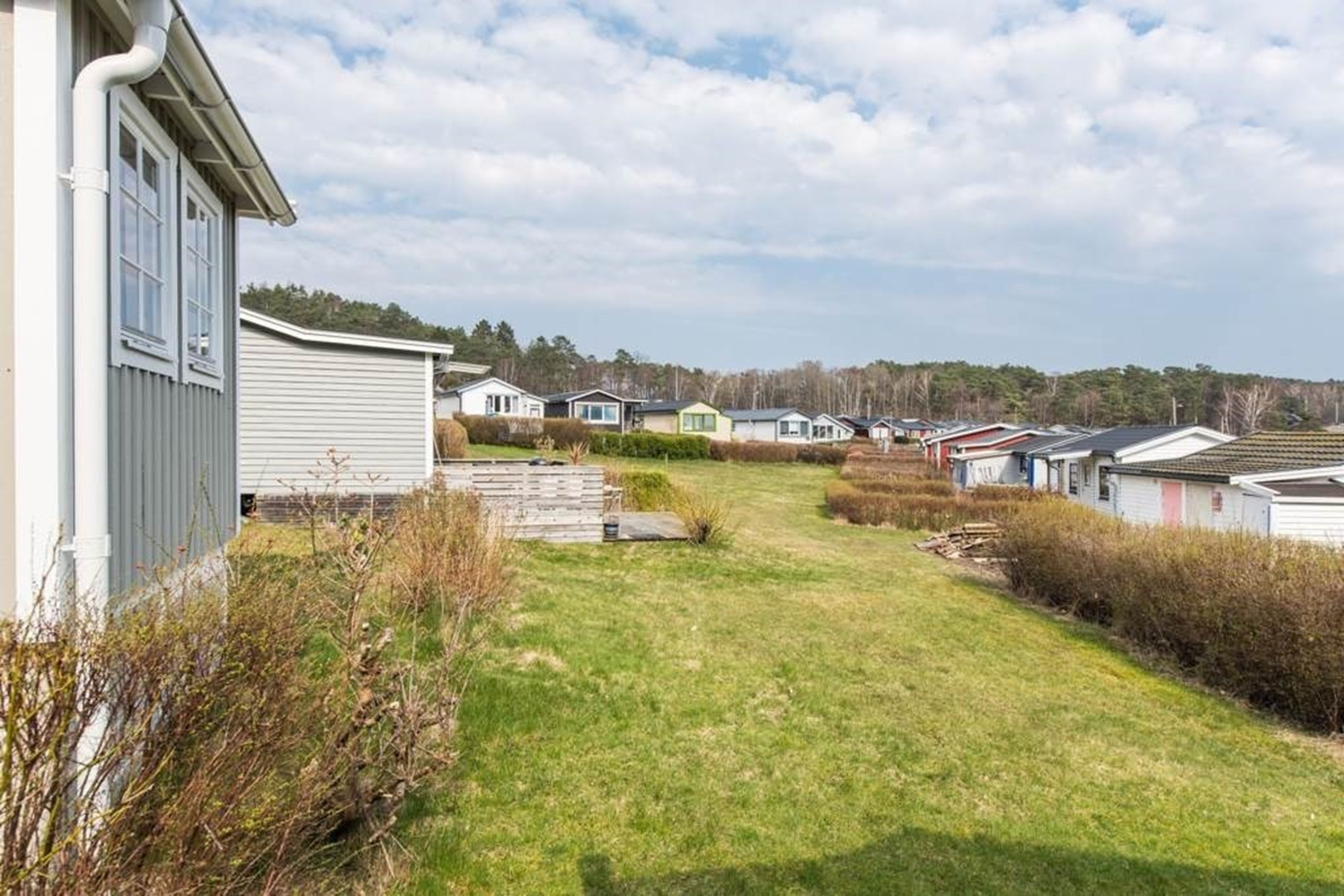 Öppet framför stugan